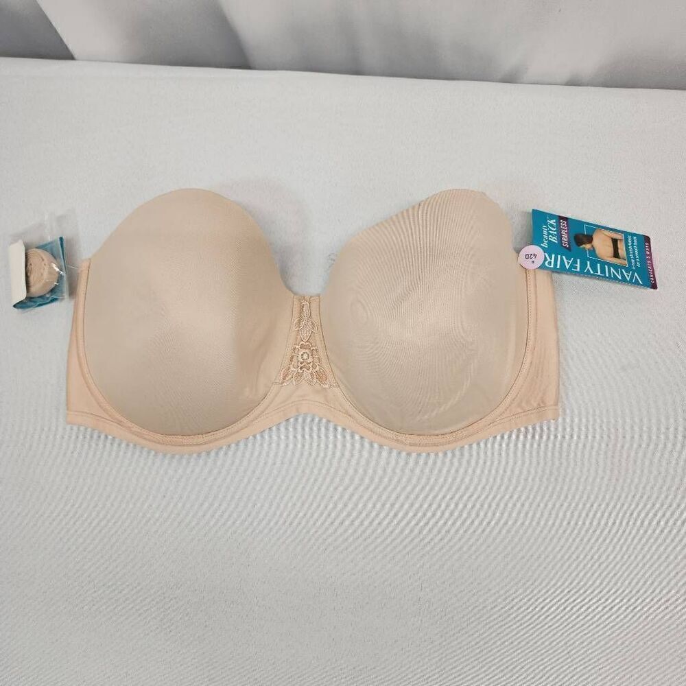Vanity Fair Women's Beauty Back Underwire Smoothing Strapless Bra Size 42D NWT